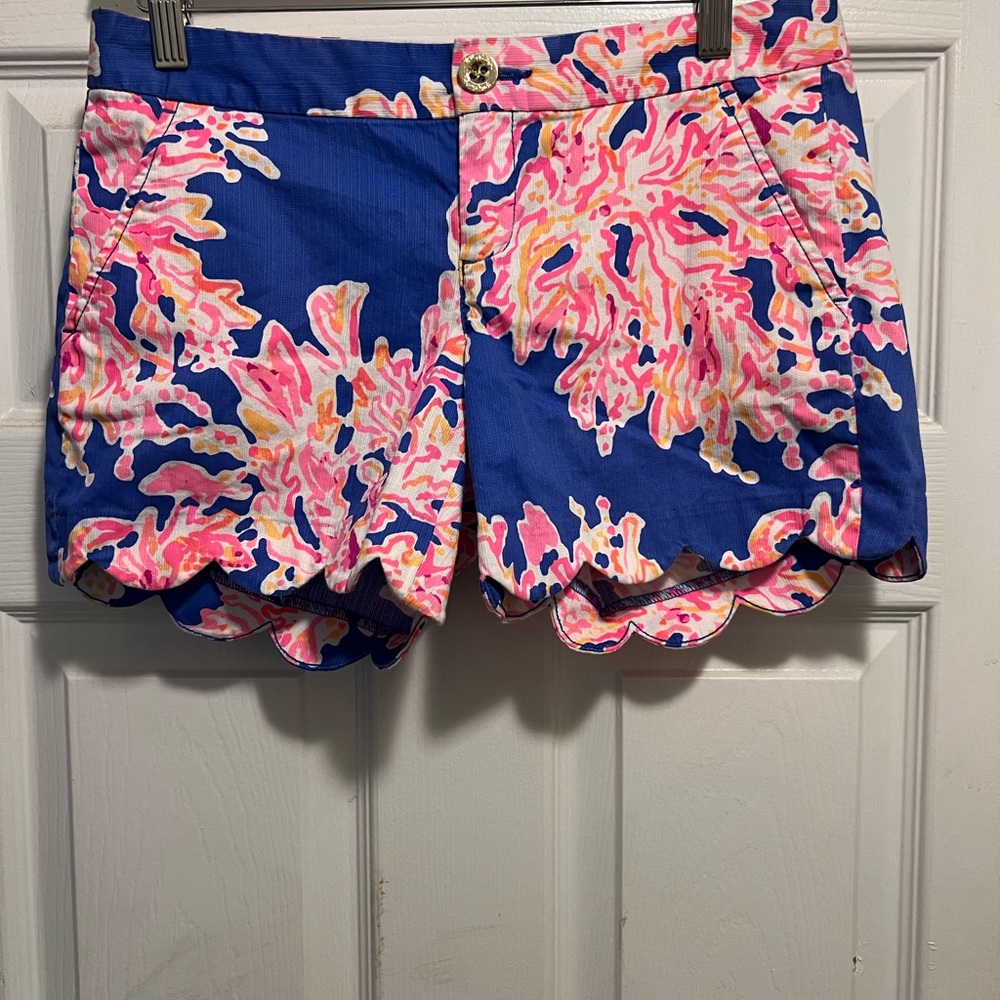 Floral Blue and Pink Lily Pulitzer Women's Shorts Summer